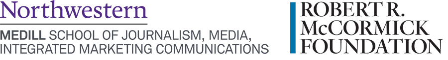 Medill Logo and the McCormick Foundation logo